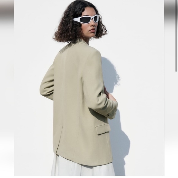 ZARA SAGE GREEN BLAZER - NWT - Picture 4 of 6
